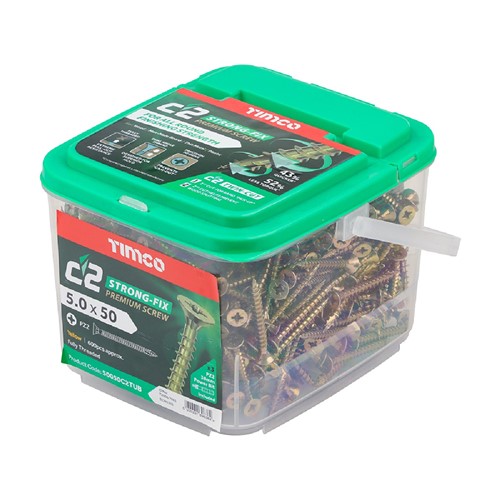 5.0 x 50mm C2 Strong Fix Screw (Tub of 600)