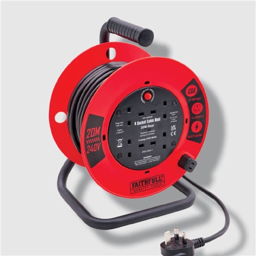 Faithfull 20m Cable Reel (13A)