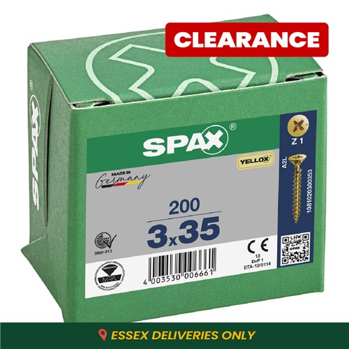 Spax Pozi CSK Woodscrews 3.0 x 35mm