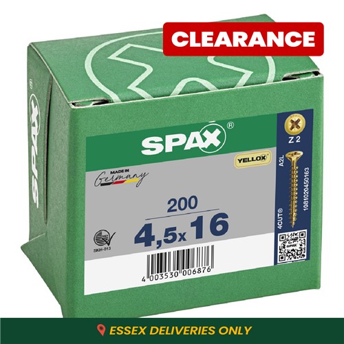 Spax Pozi CSK Woodscrews 4.5 x 16mm