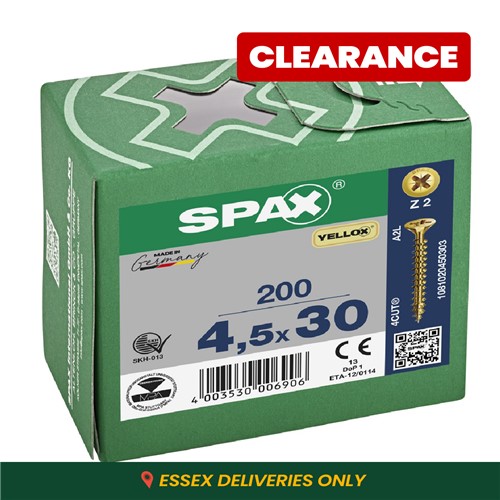 Spax Pozi CSK Woodscrews 4.5 x 30mm