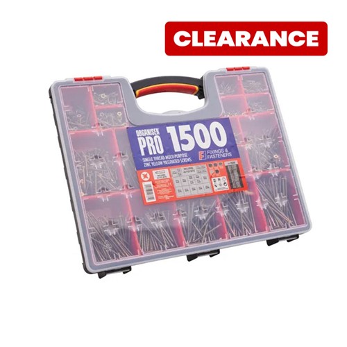 Fixings & Fasteners 1500 Piece Multi-Purpose Screw Organiser