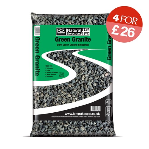 Green Granite Chippings 14mm - Small Bag