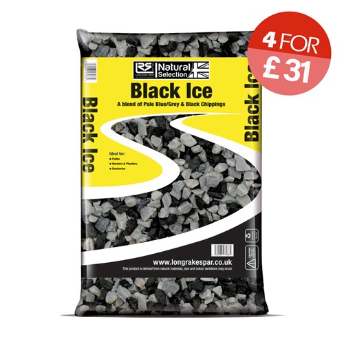 Black Ice Chippings 20mm - Small Bag