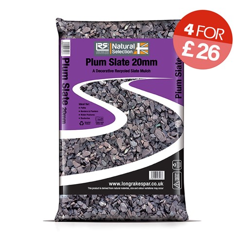 Plum Slate Chippings 20mm - Small Bag