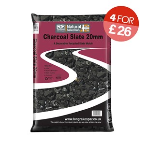 Charcoal Slate Chippings 20mm - Small Bag