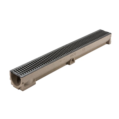 Aco RainDrain Polymer Concrete Channel & Cast Iron Grating