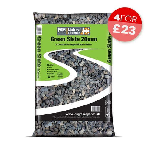 Green Slate Chippings 20mm - Small Bag