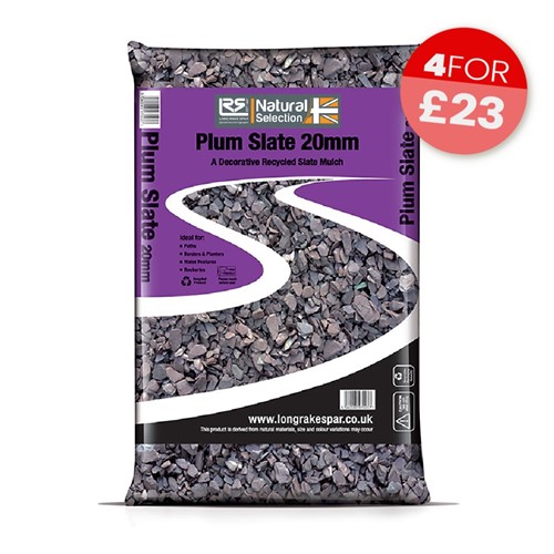 Plum Slate Chippings 20mm - Small Bag