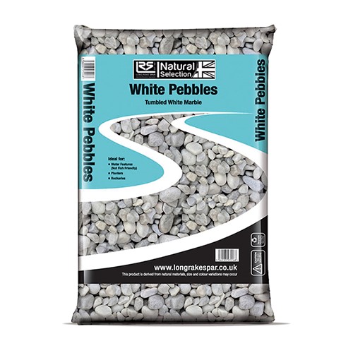 White Marble Pebbles 20-40mm - Small Bag