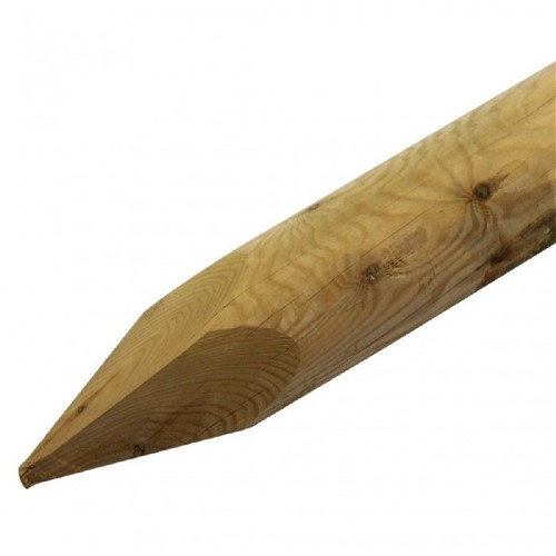 Machine Round Pointed Pole - 1.8m x 75mm