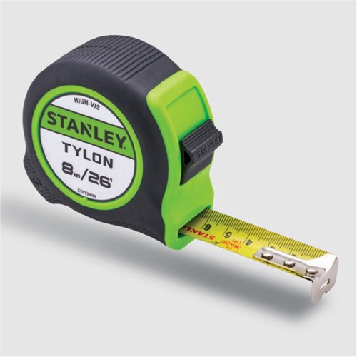 Stanley Hi-Vis Tylon Tape Measure 8m (26ft)