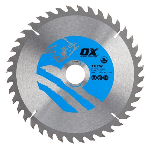 OX-TCTW- 2163040 - OX Wood Cutting Blade - Medium - 216mm