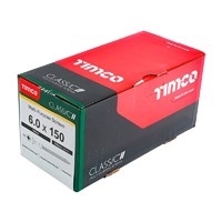 6.0 x 150mm Multi Purpose Screw CSK ZYP - Box of 100