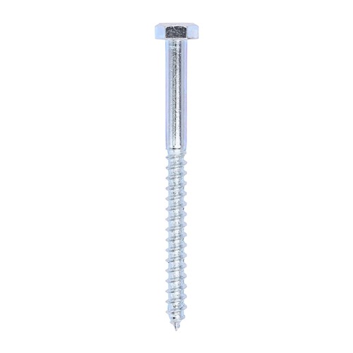 10.0 x 130mm Hex Coach Screw BZP